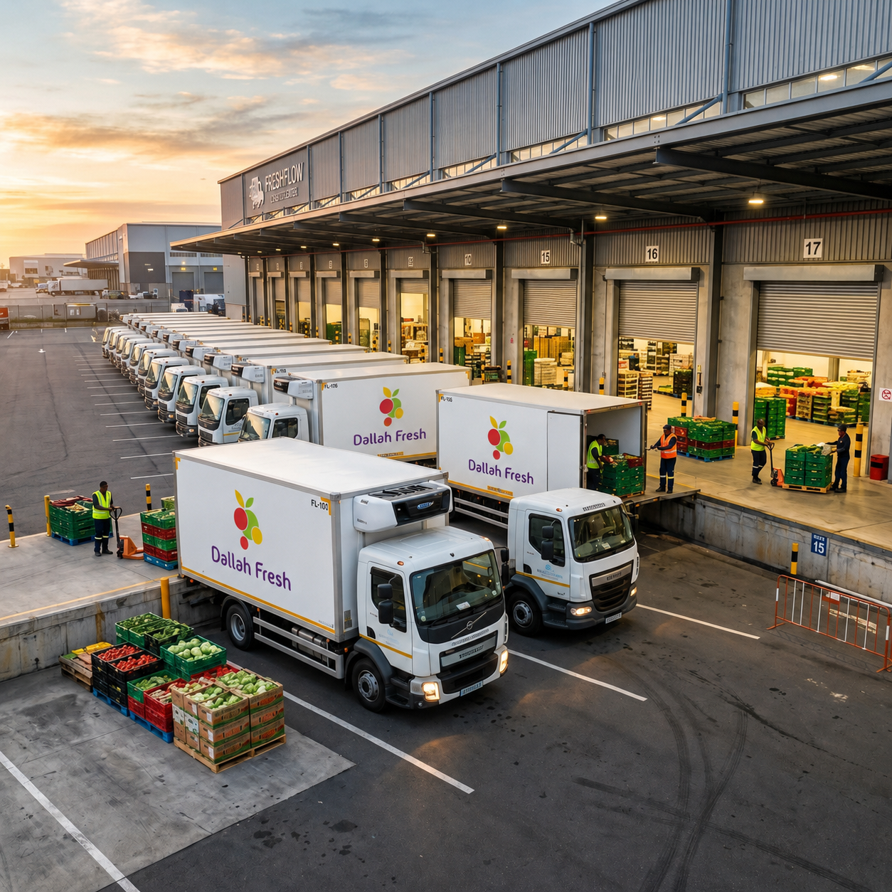 Refrigerated delivery truck fleet